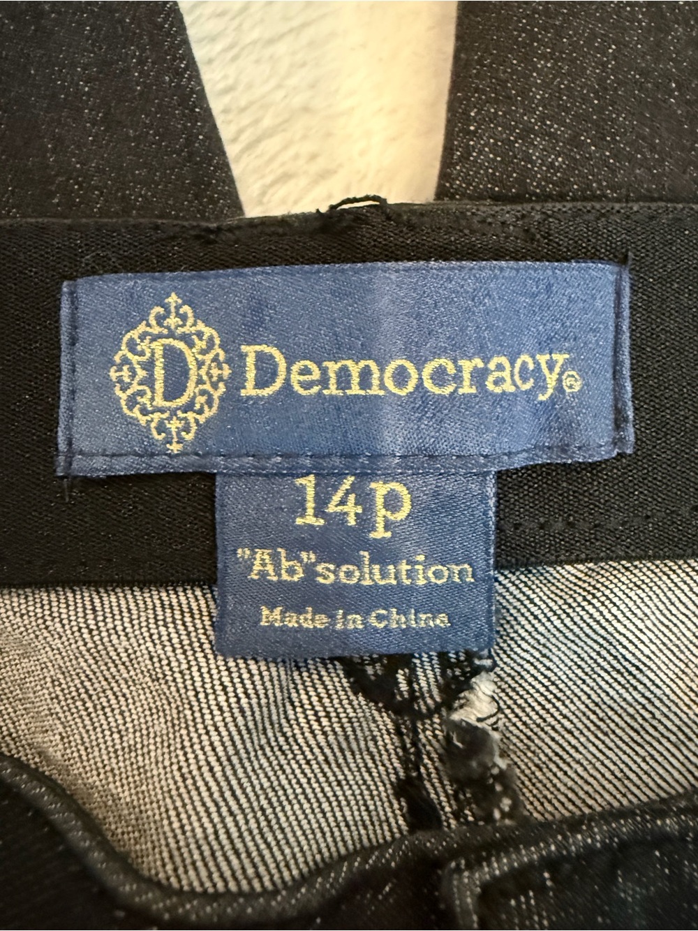 "Ab"solution® Petite Black Denim Cuffed Girlfriend Jeans, 14P - Picture 8 of 10